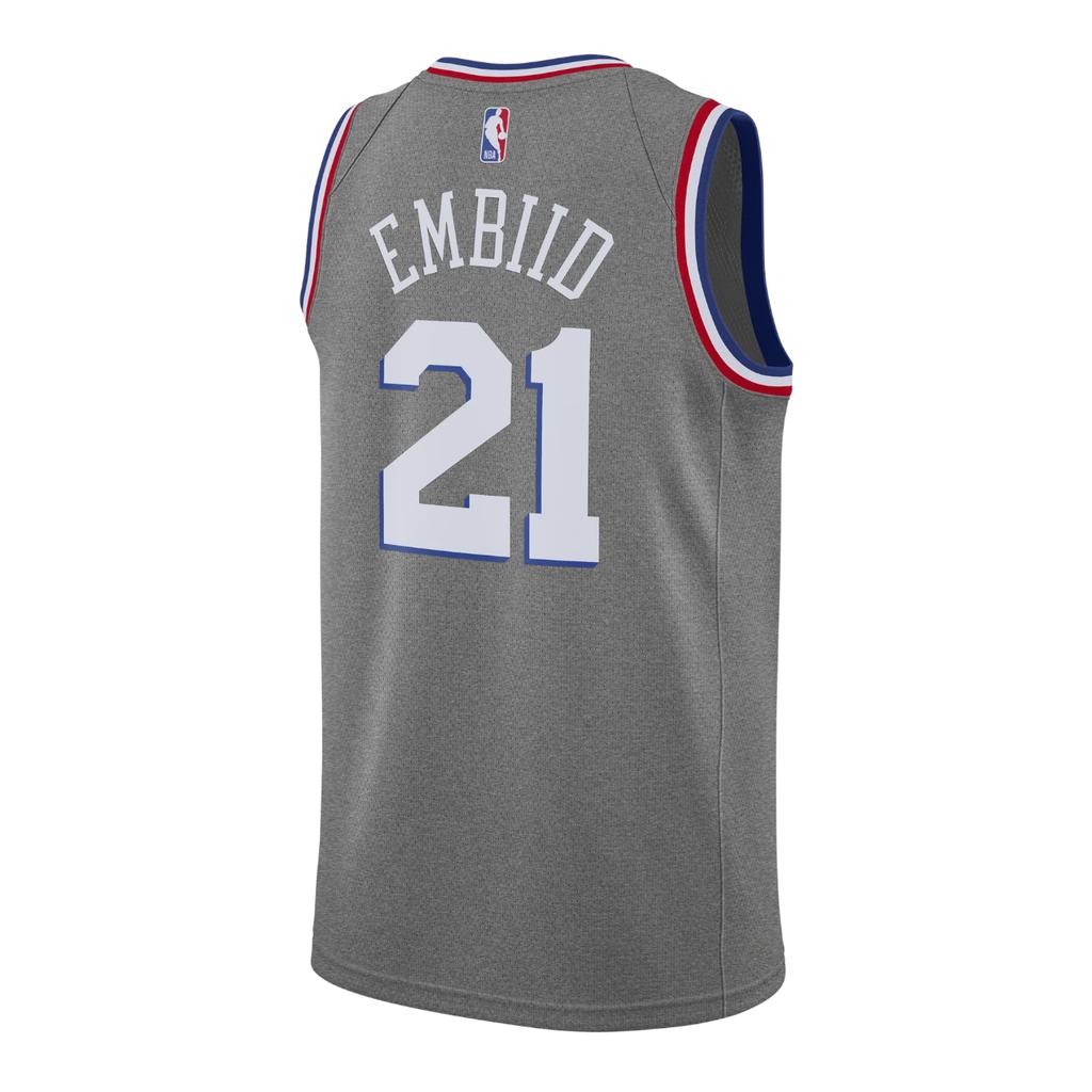 Nike Embiid City Edition Swingman Jersey Grey Men Streetwear AJ4636-064