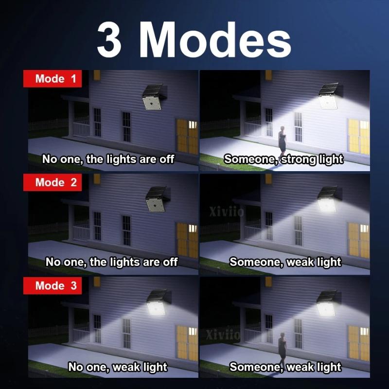 1/2/3PCS LED Solar Light Outdoor 132 LED Spotlights IP65 Waterproof Motion Sensor Human Solar Flood Security Wall Lights 3 Modes