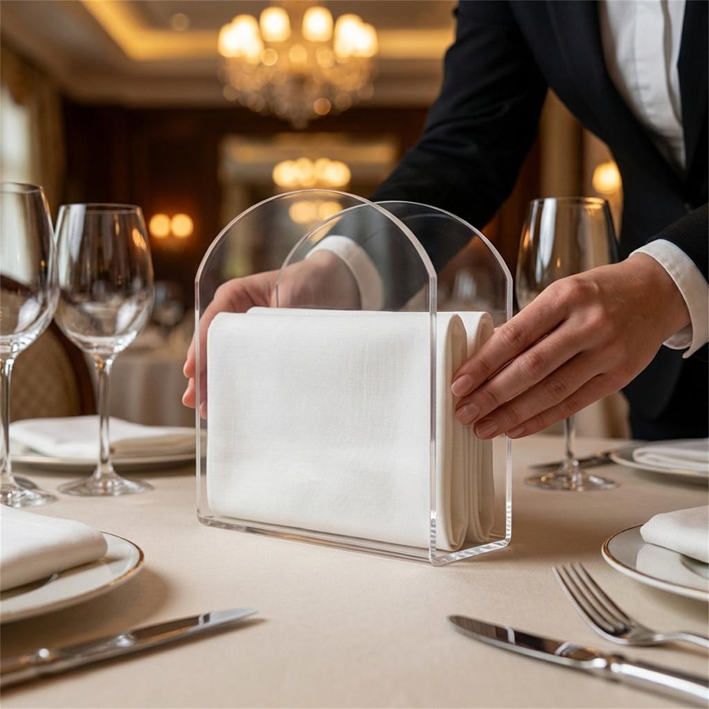 U-förmiger Serviettenhalter Transparente Taschentuchbox Für den Gebrauch zu Hause und im Restaurant