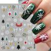 1/3/5pcs New Cartoon Christmas DIY Nail Art Decorations Manicure Nail Decals Fake Nails Self-Adhesive Sticker Accesories