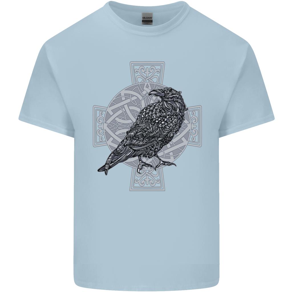 Odin Celtic Raven Viking Tattoo Cross Runic Unisexs Light Cotton Tshirt