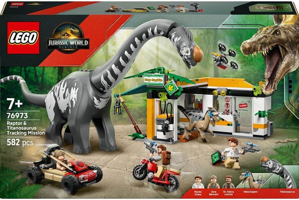 LEGO конструктор Jurassic World – Раптор и Титанозавр: Великий следопыт (76973)