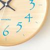 KATOMOKU plywood clock light wall clock with continuous second diameter 21, blue, km-120LB, hand, 25.2cm (quartz clock)