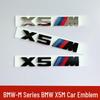BMW X5M Tylne Sportowe Logo Naklejka na Klapę Bagażnika, Srebrno-Czarny