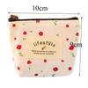 New Change pouch Card Holder Korean Style Zipper Coin Purses Floral Print Flower Canvas