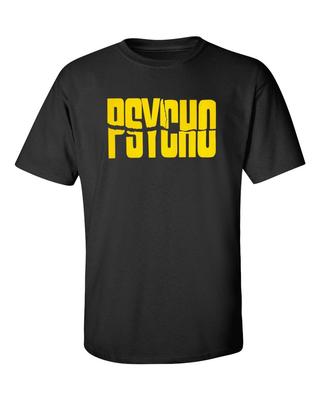 Psycho TShirt Clothing Graphic Short Sleeve Shirt Unisex Men Women AllSeason Black Casual Crew Neck Cotton Tee