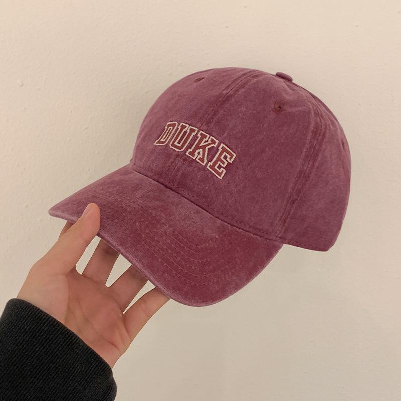 

Випрана та стара ретро-кепка з гострою фігурою. Жіноча Інтернет-знаменитість. Універсальна чорна бейсболка із загнутими полями. Літня чоловіча м’яка верхня кепка. M（56-58cm） бордовий