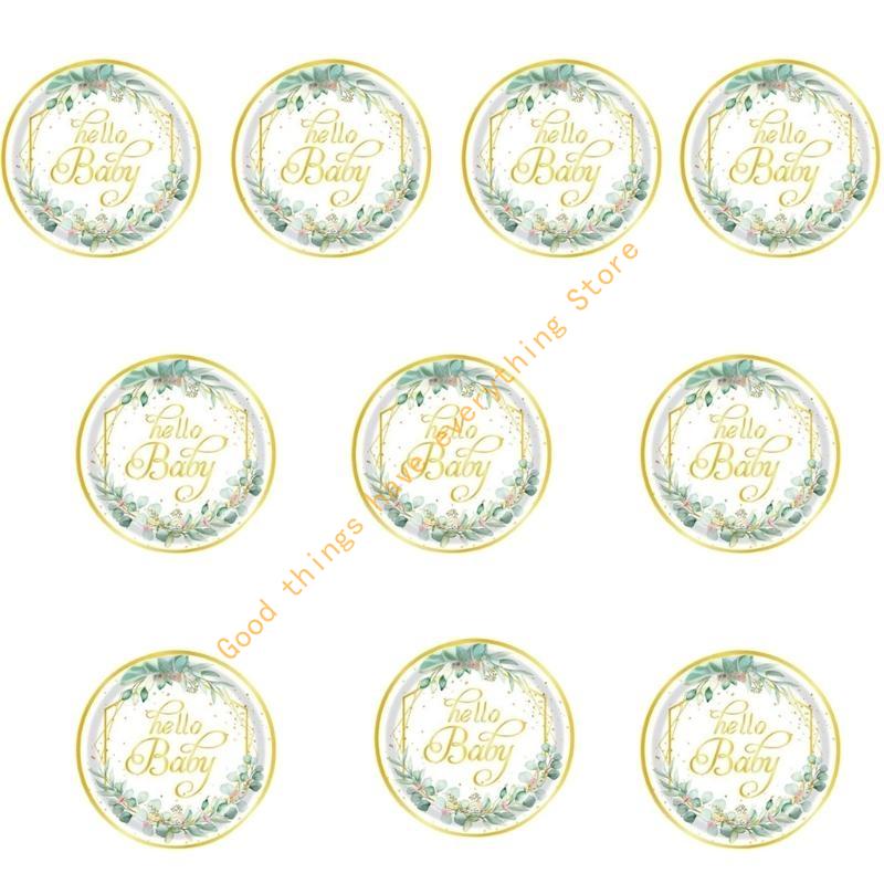 10/20Pcs Disposable Paper Plates Paper Napkins Baby Showers Tableware Supplies for Kids Birthday Baby Showers Parties 55KF