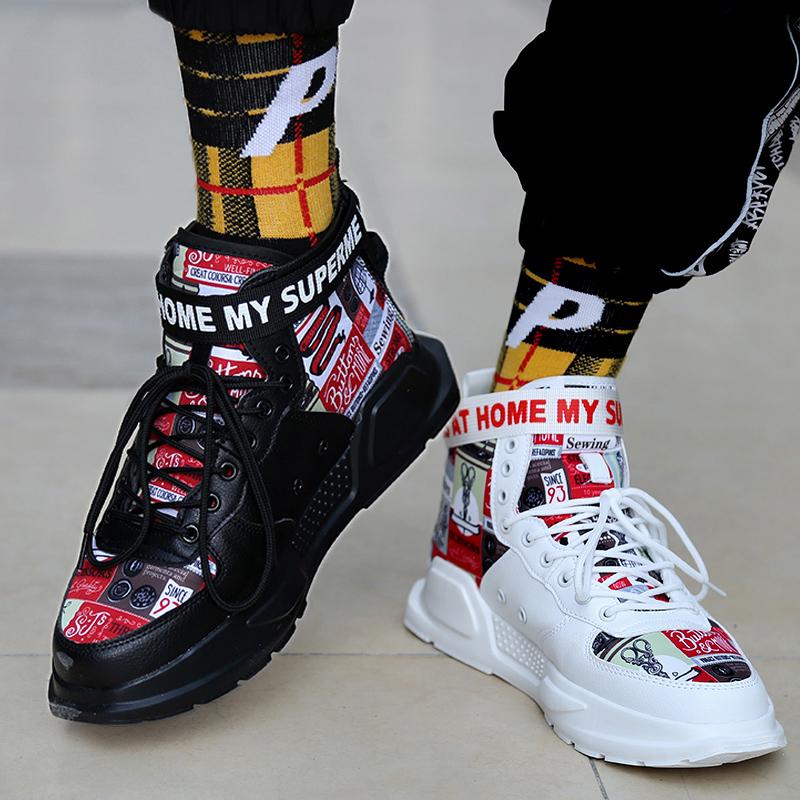 Mens Shoes High Top Couple Shoes Man Mandarin Duck Color Mens Trainers Platform Red Bottom Autumn Trend Sneakers Zapatillas