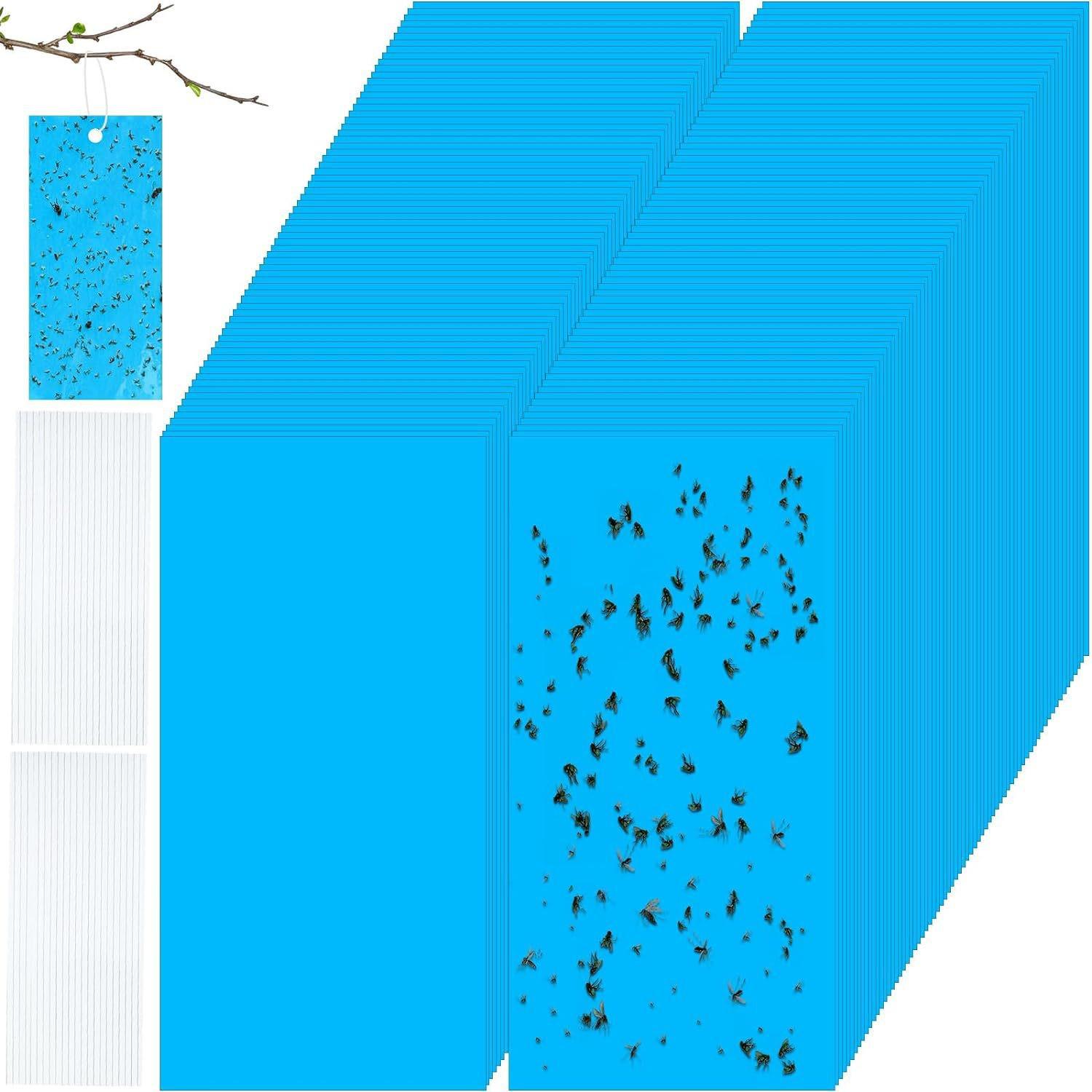 Double-Sided Yellow and Blue Sticky Insect Trap Board for Pest Control in Greenhouses 15*10cm double-sided film синий