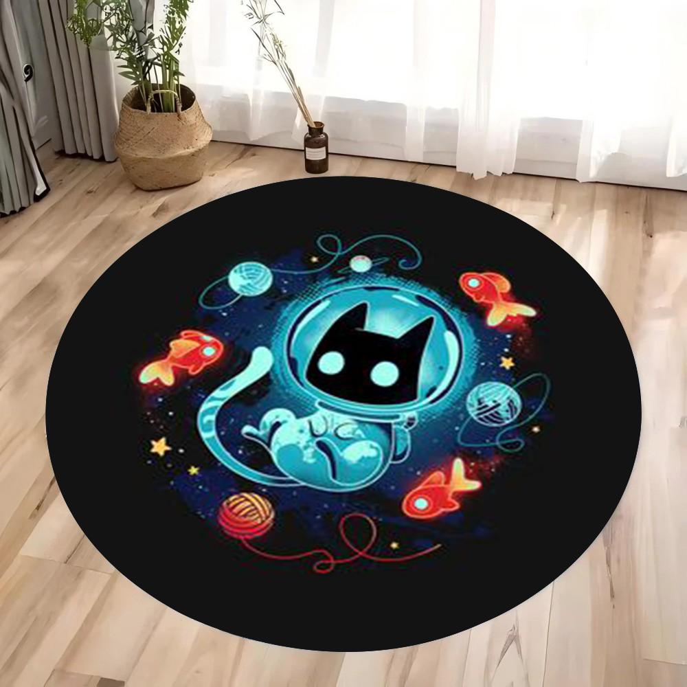 Kawaii Cartoon Cat Rug Playful Floor Mat for Kids Room Carpet Nursery Decor Gift for Fans Bedroom Living Room Gift