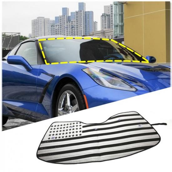 Windshield Sunshade Foldable Reflective Sun Visor For Corvette C7 2014-19