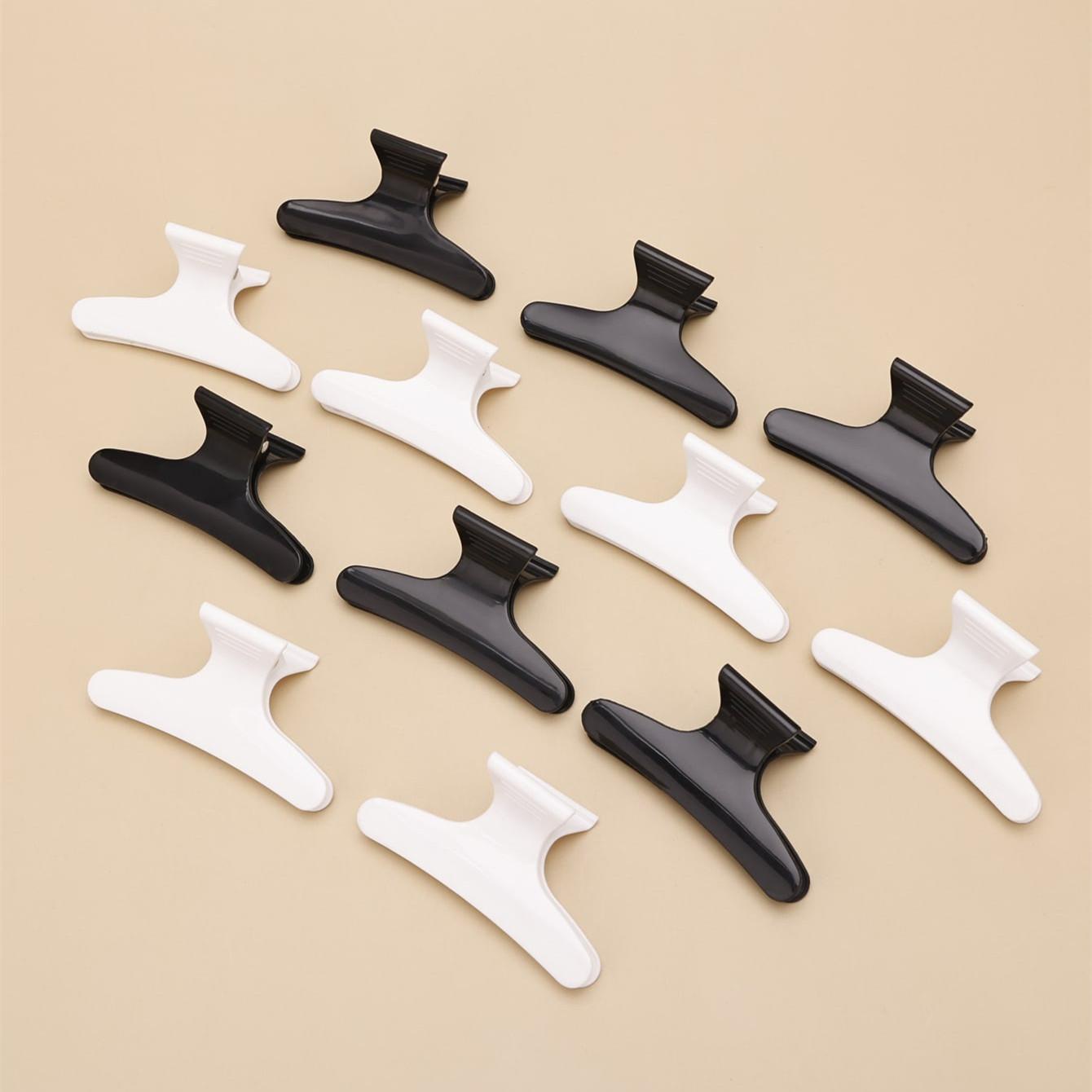 

12 шт./компл., зажимы для волос с черной бабочкой, заколки для волос, парикмахерские инструменты для укладки волос, зажимы для парикмахерских, зажимы-когти