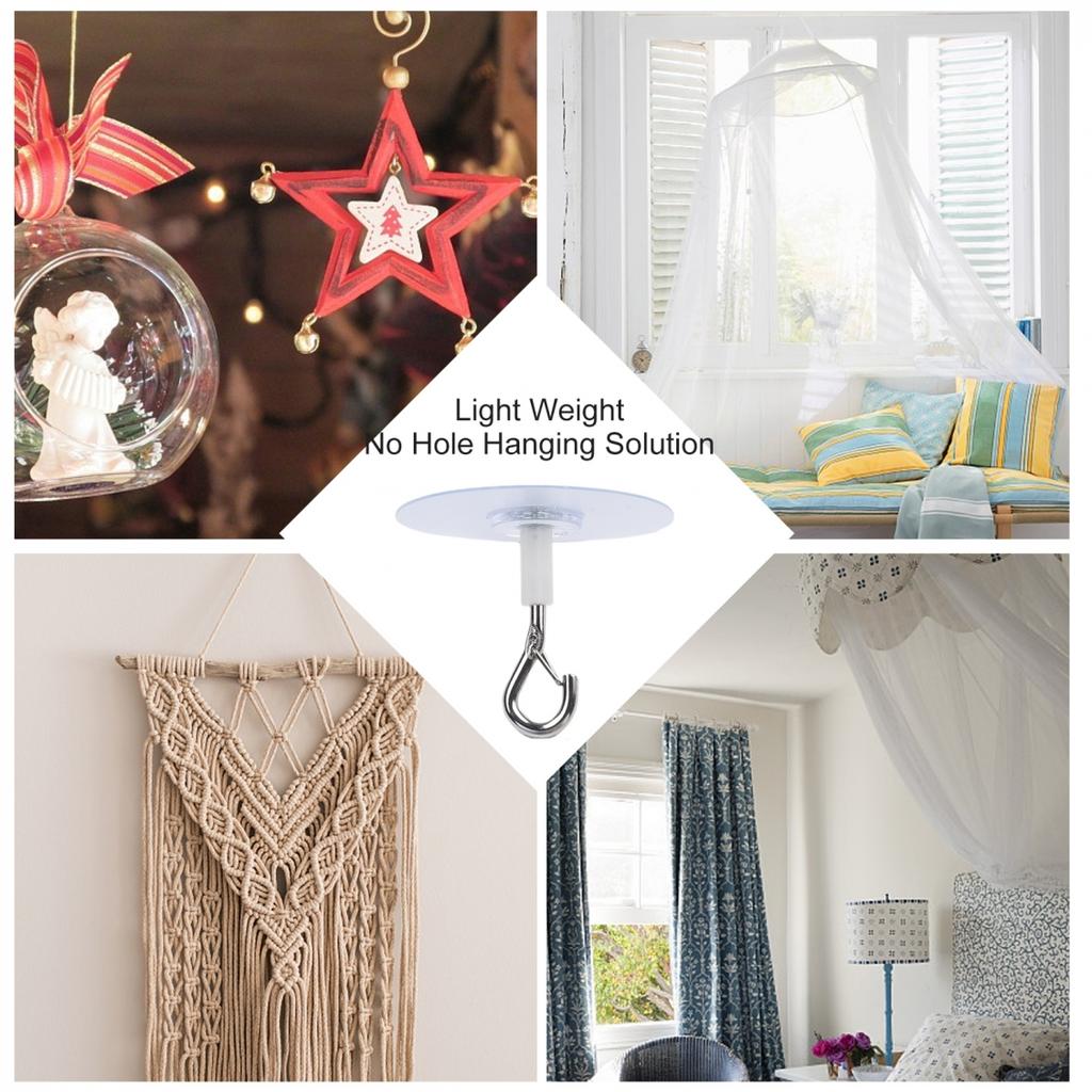 Ceiling Hooks Without Holes for Renters To Hang Light Items Easily
