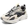 Skechers DLites Fabric Synthetic Leather Low Top Dad Shoes Men Sneakers White Black 118326-NTBK