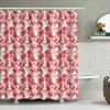 Cute Rabbit Pattern Shower Curtain Farmhouse Bathroom Decor Washable Fabric Liner Set Waterproof Modern Style