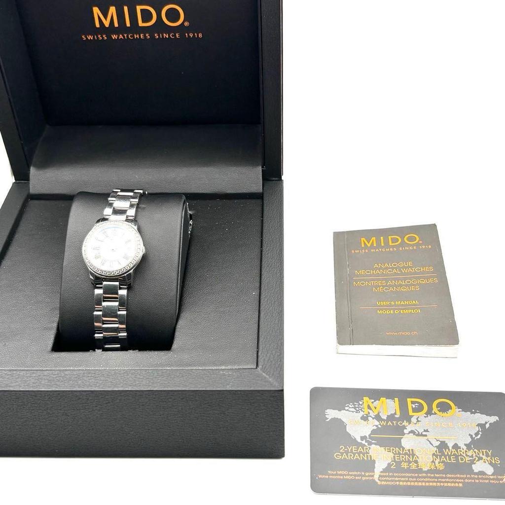 Used [Good Condition / Working Item] MIDO MIDO Baroncelli Diamond Date Automatic Winding Back Slot See-Through Back Ladies