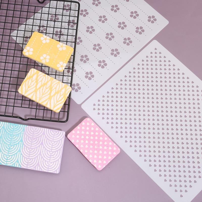 Cake Printing Template, Hollow Plastic Spray Pattern Mold, DIY Powder Sieve, Baking Decoration, Cake Lace Mounting Tool