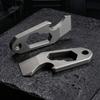 Key Holder Tool for Packages and Drink Bottles with a Single Metal Body and Carry Hole for Everyday Use on Key Hardware, a Pack, or a Belt