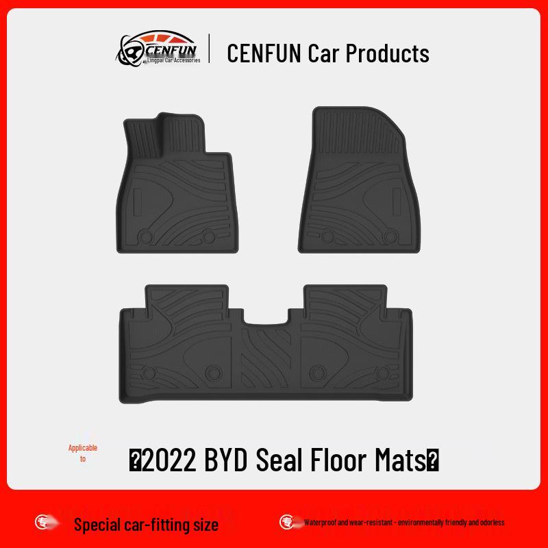 BYD SEAL/SEAL DMI Overseas Version TPE Floor & Trunk Mats with Galaxy Carpet Surface