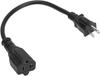 Extension Cord with Ground, 30cm, 15A-20A, Plug Adapter with Ground, for Air Conditioner, Nema Household Plug, T-blade Adapter, US Plug 125V [432632]