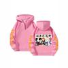 Felpa con cappuccio e zip corta Haikyuu Anime Vestibilità larga Manica lunga con cappuccio per uomo donna