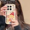 Phone Case for Xiaomi 15 Pro, Full Protection Camera Lens Anti-Drop Anti-Fingerprint Soft, Painted Simple Style Creative Cute Cartoon with Lanyard