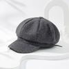 Solid Color Newsboy Hat Windproof Painter Caps Fashion Beret Hat  Autumn Winter