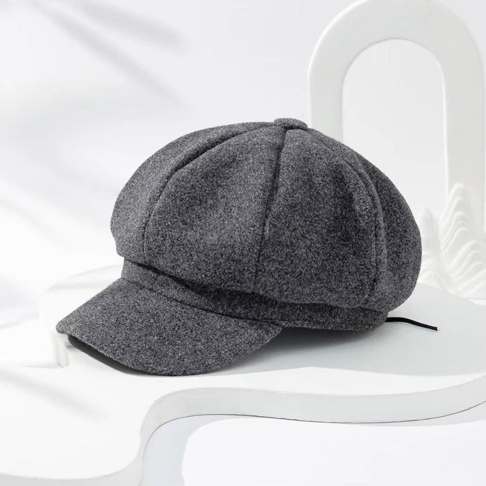 Solid Color Newsboy Hat Windproof Painter Caps Fashion Beret Hat Autumn Winter