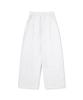 CHAMBROS Point Logo Pintuck Wide Sweatpants [White Melange]
