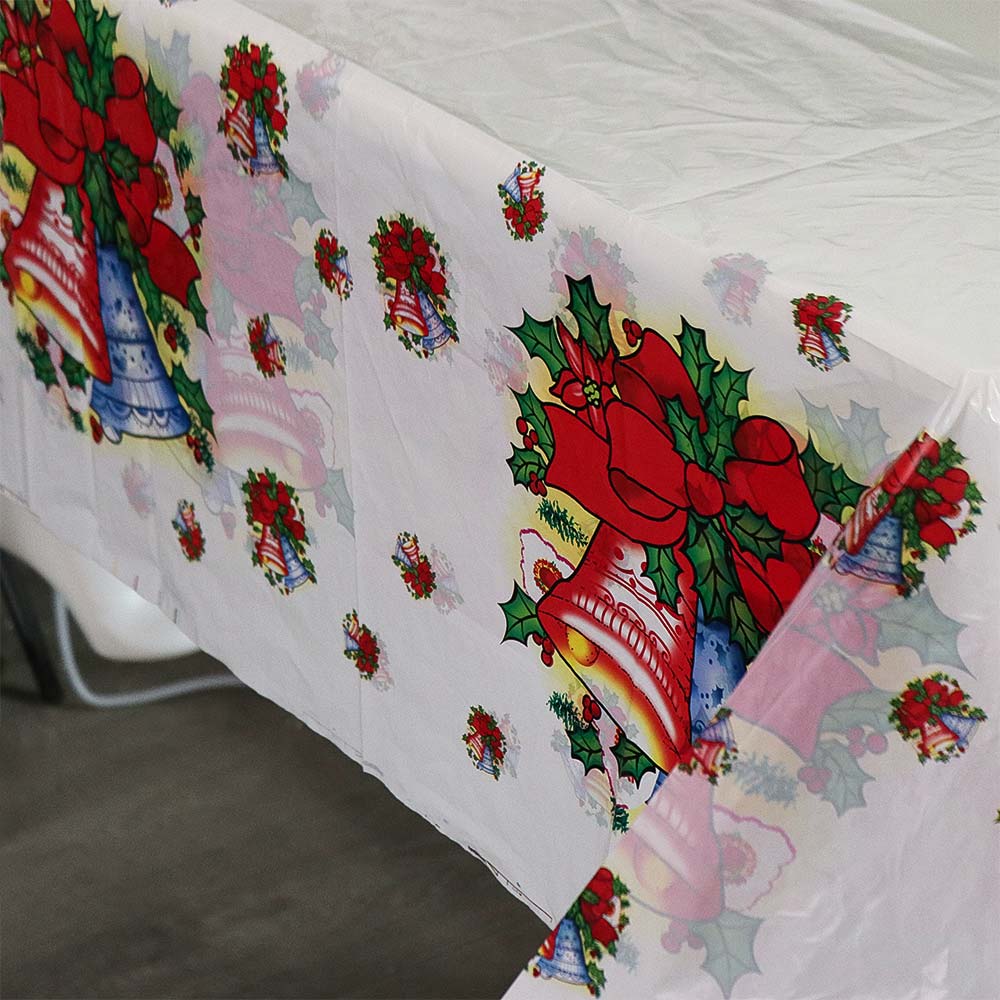 Disposable Christmas Tablecloth Plastic Xmas Decoration Cute Christmas Table Cover  Party Supply
