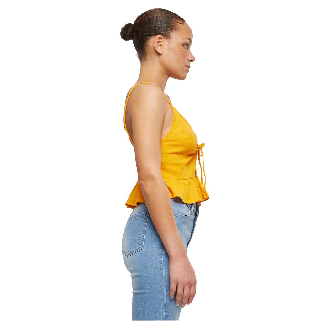 Urban Classics Womens/Ladies Ruffled Waffle Pique Top