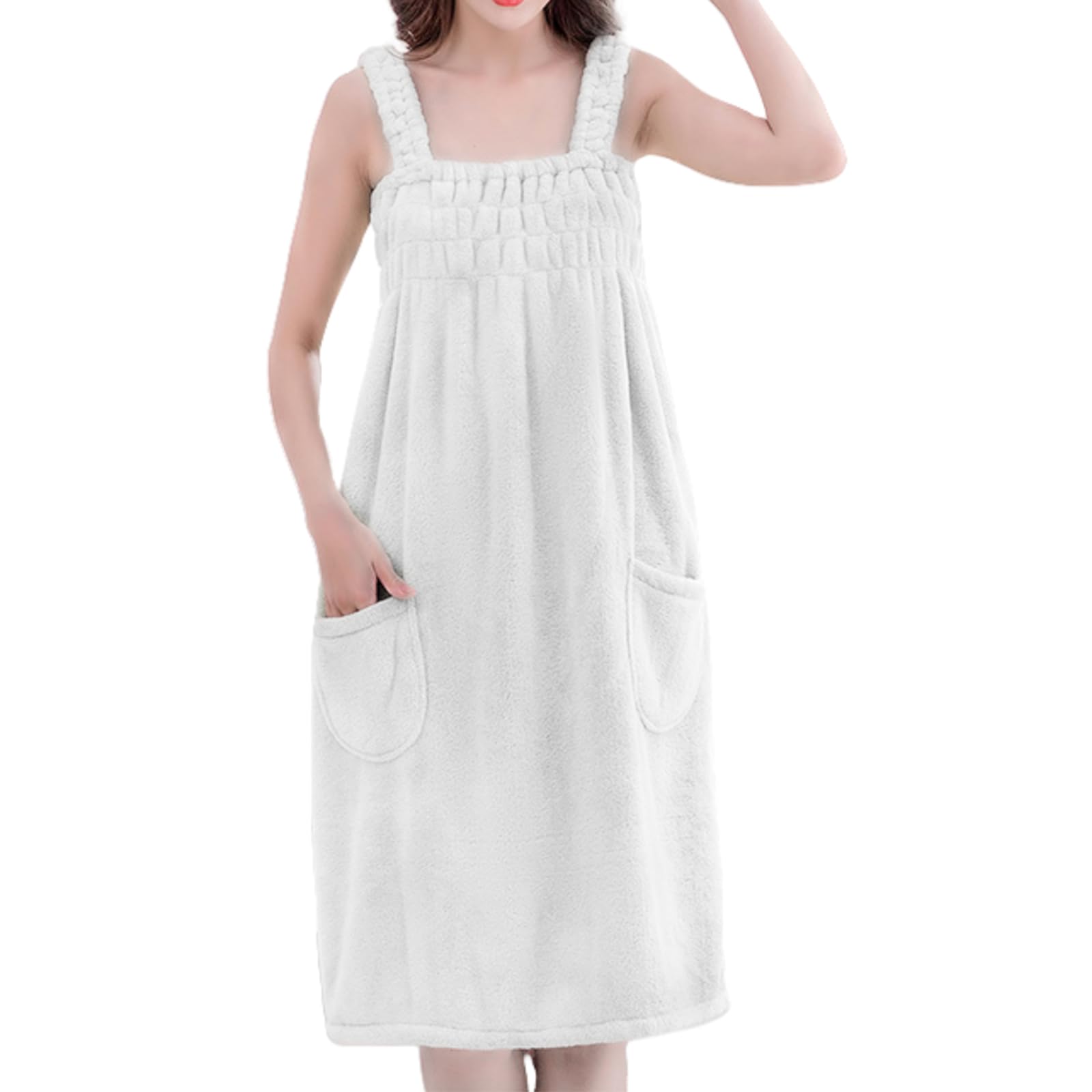 

Наребуало Циетупооп Носимый слинг-обертывание для купания не соскальзывает после ношения плечевых лямок, носимая одежда для купания, коралловый, нежный для горячих путешественниц белый