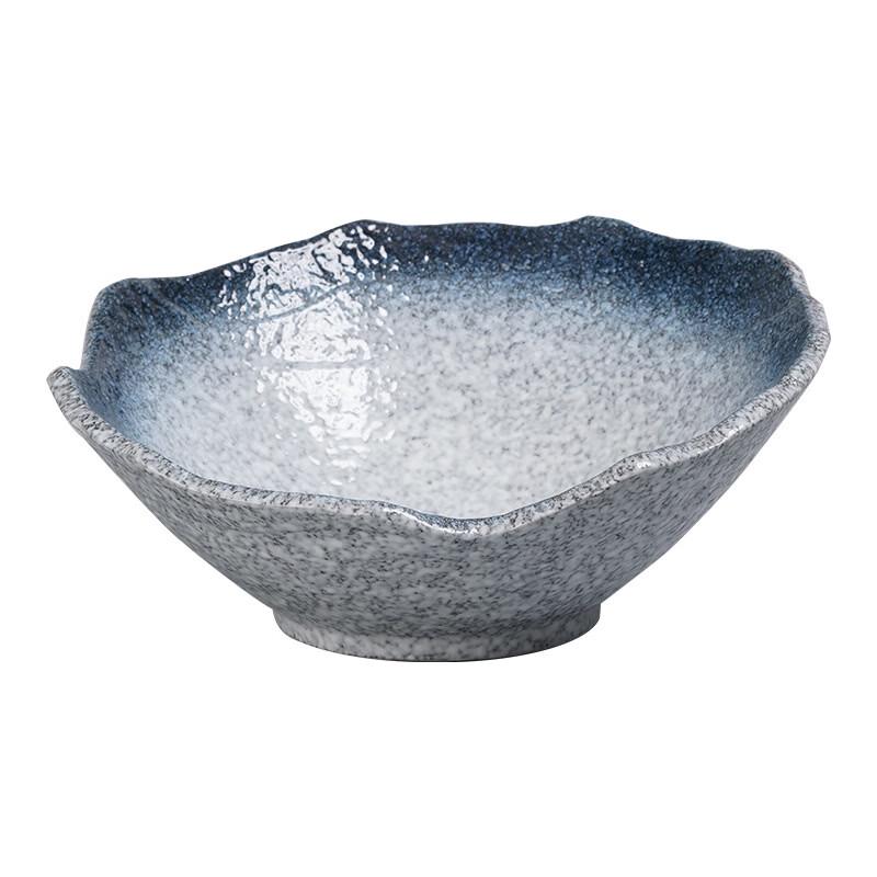 Creative Japanese Irregular Ceramic Slanted Salad Bowl