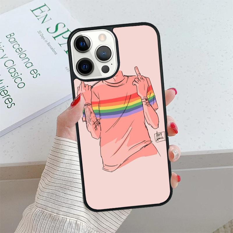 Rainbow Gay LGBT Finger Phone Case cover For iPhone 17 Air 15 16 16e 14 13 Pro Max Coque 12 11 Pro Max For Apple PLUS fundas