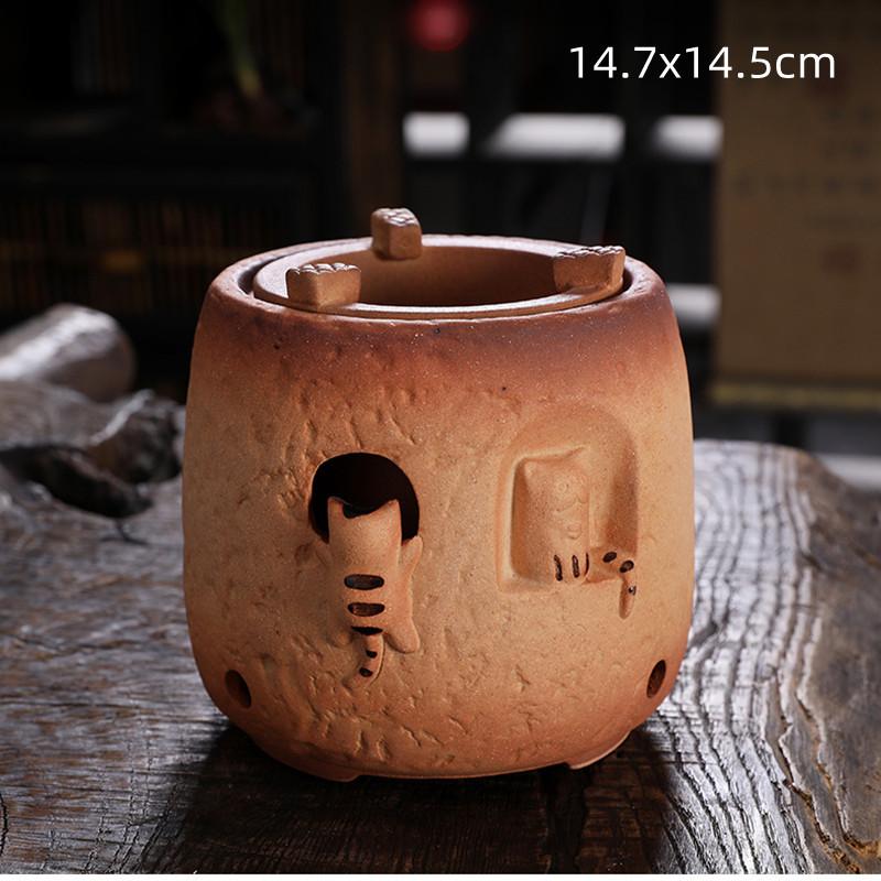 High Temperature Resistant Rough Pottery Boiled Teapot Kettle Tea Ceremony Kung Fu Teapot Retro Handmade Teapot Tea Fire Stoves