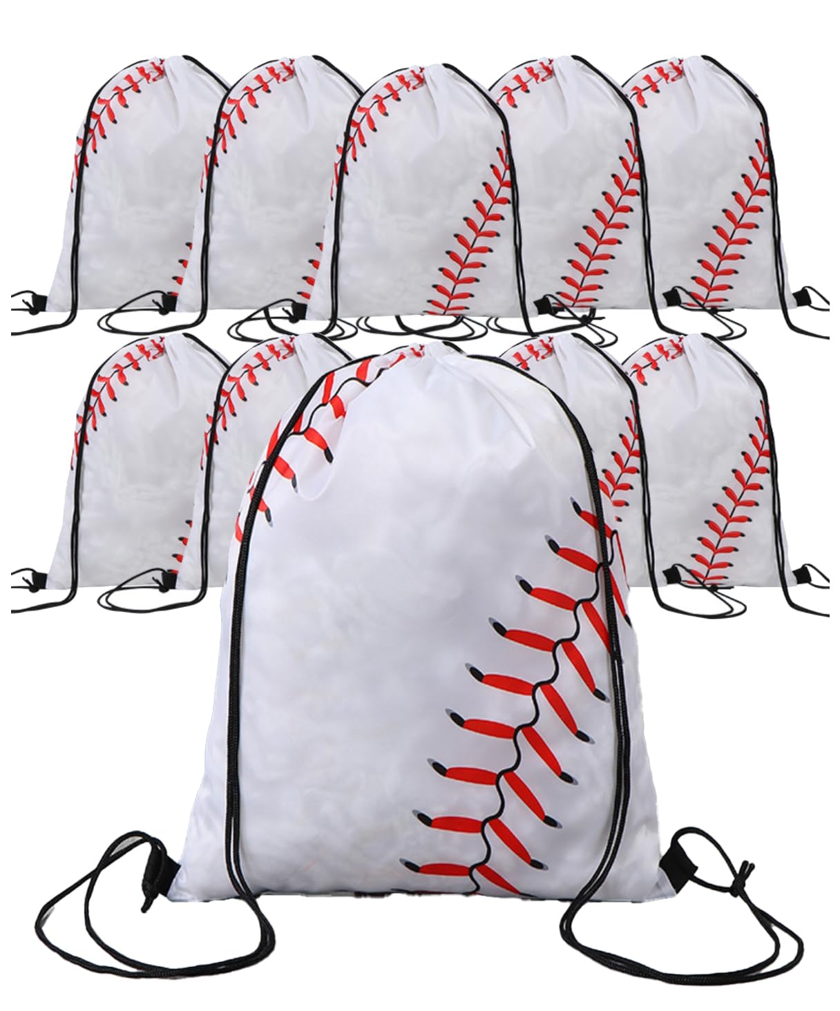 

Набор бейсбольных рюкзаков на шнурке из нейлона для молодежного бейсбола [S.fields.inc] Рюкзаки, 10, белый