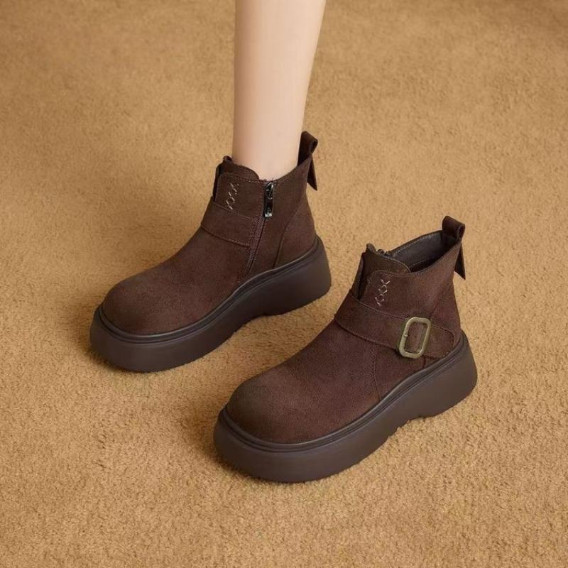 Martin Boots Women's Autumn New Fashion Short Boots Women's Retro Versatile Comfortable Heightening Platform Women's Boots