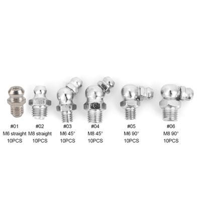 10PCS Metal Replacement Grease Tip Nozzle Fitting Nipple Grease Gun Lubrication Accessories