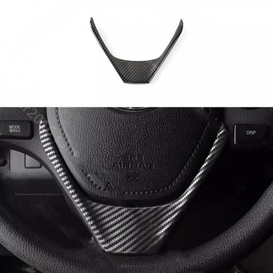 Carbon fiber color Steering Wheels Cover trim Fit for Toyota RAV4 2013-2018