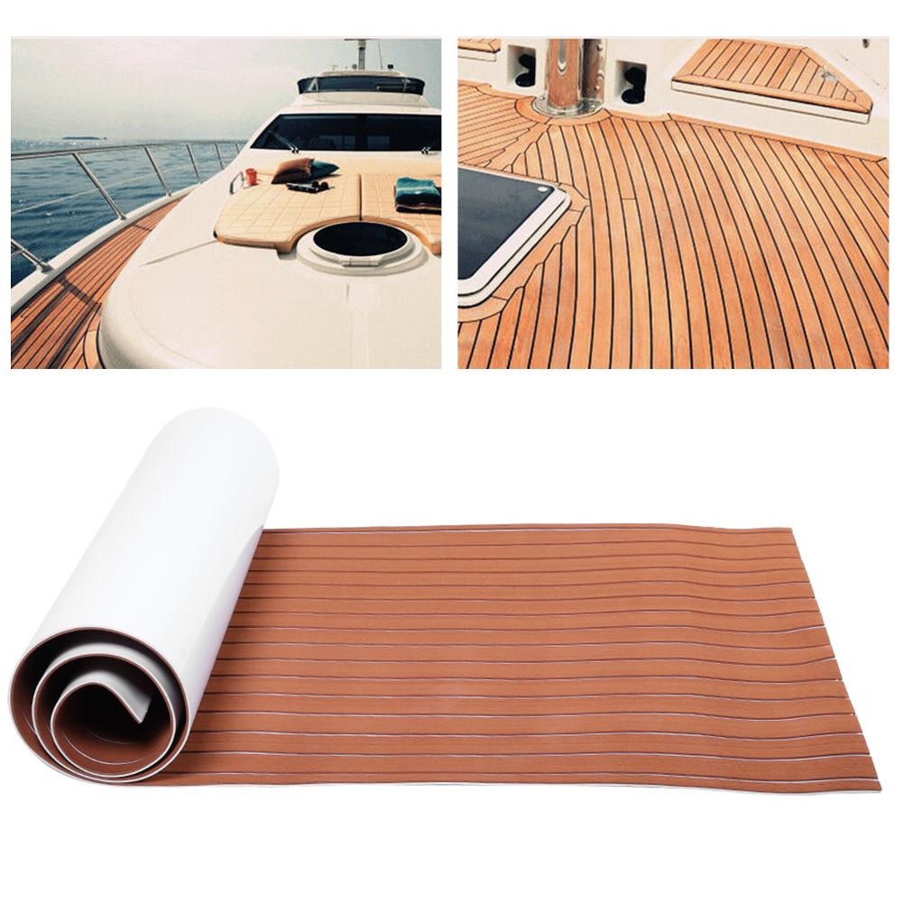 90x240cm Marine Boat Synthetic Flooring Self Adhesive EVA Foam Yacht Deck Sheet(GoldBlack )