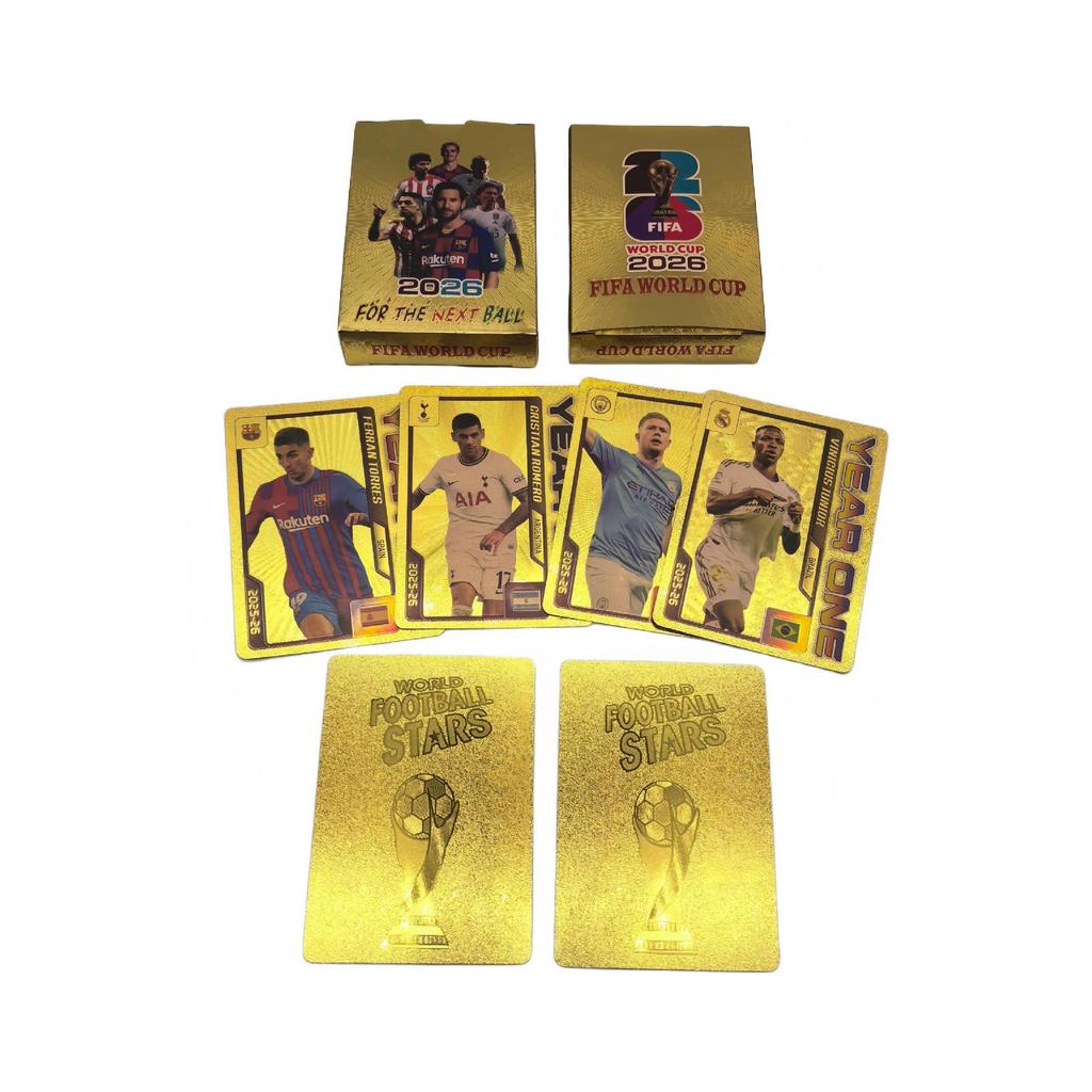 Hot Selling 2026 World Cup Gold Foil Football Player Cards - 55 Card Collection Game