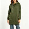 Women's Casual Hooded Zip-Up Sweatshirt Tunic for Everyday Wear