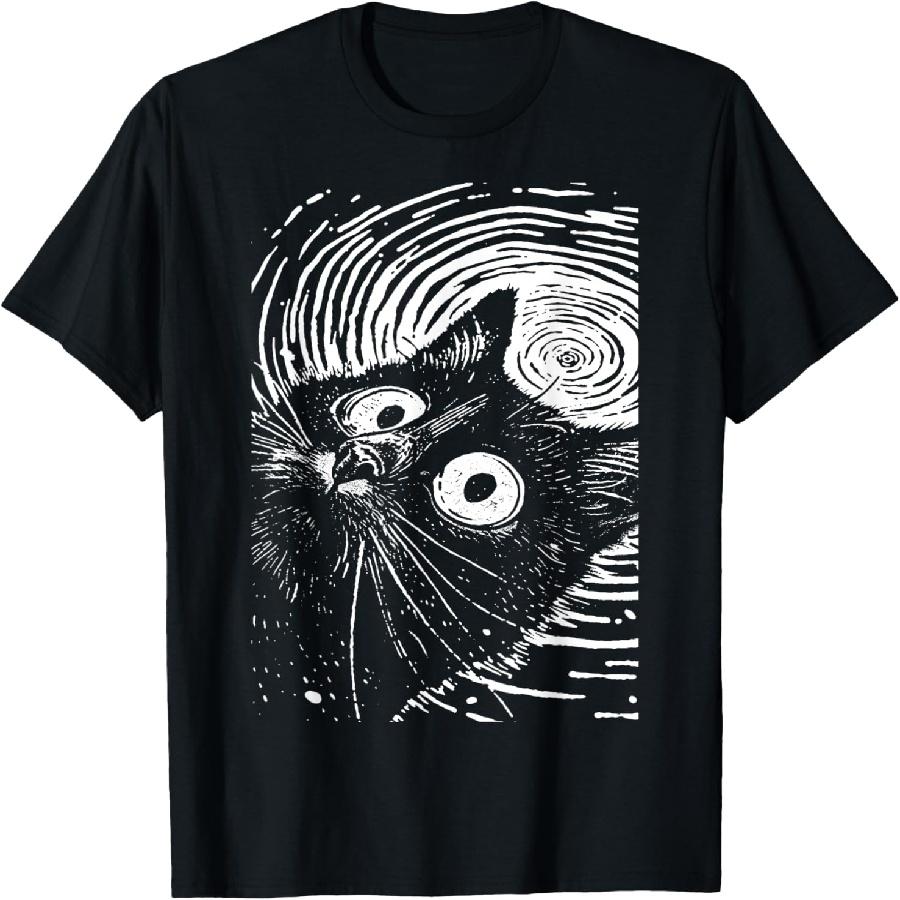 Психоделический Кот _ Пастельный Гот Готический Гранж Альт Панк Страннокор Мужская Женская Футболка S