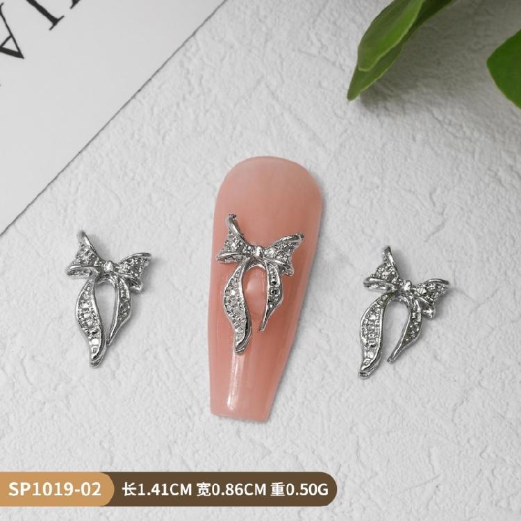 3D Metal Bows Nail Charms Nail Jewels Ribbow Bowknot Nail Art Decorations Nail Stud Nail Art Accessories for Women Girls