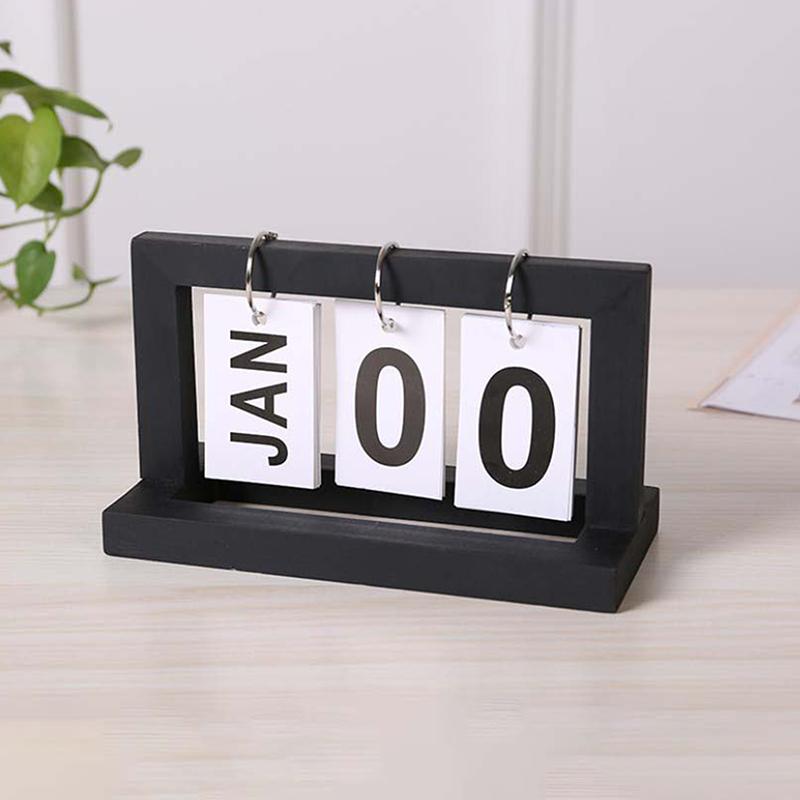 Minimalist Style Living Room Office Decoration Wooden Calendar Ornament Modern Desk Accessories Simple Home Decor Crafts Gift