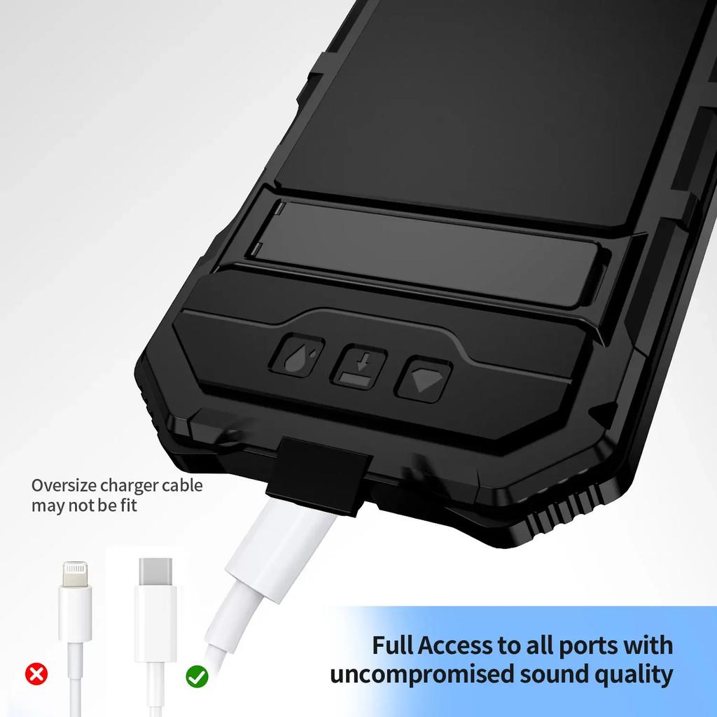 Outdoor Sport Armor Phone Case For iPhone 16 Plus 15 Pro Max 16e Shockproof Aluminum Metal Heavy Duty Screen Protection Cover