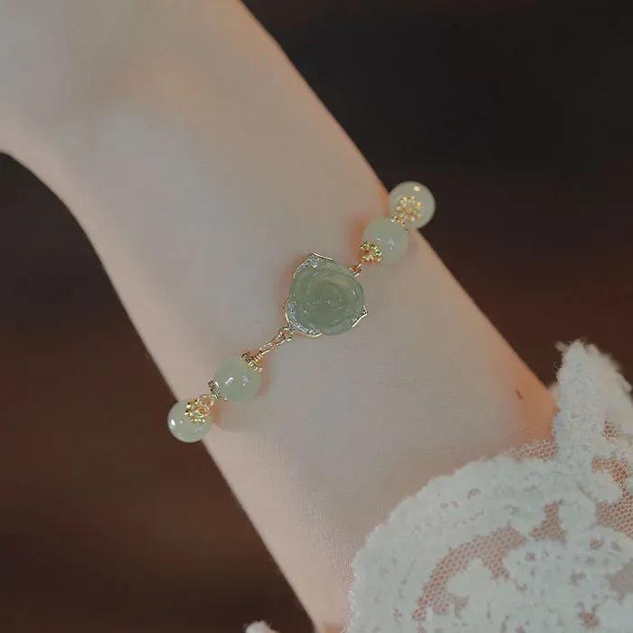 Imitation Hetian Jade Butterfly Bracelet - Women's Elegant Design, Versatile Chinese Style, Perfect Daily Accessory or Best Friend Gift.