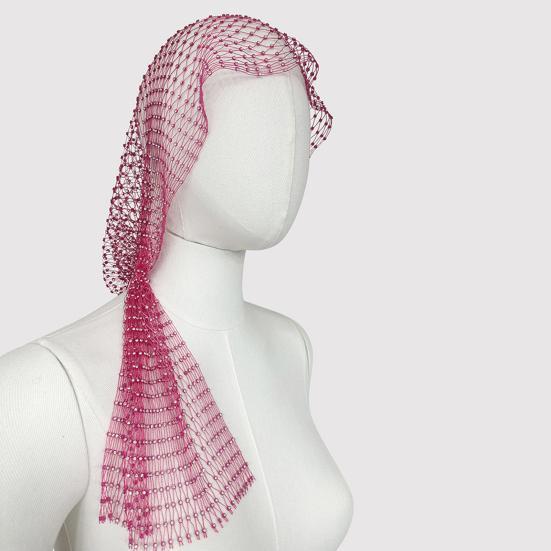 Strass Pirathatt Elastisk Snood Skjerf Lue Maskeradeball Cosplay-arrangementer Nett Hullet Ut Hodeskjerf