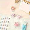 4 Pieces Per Set Mini Cartoon Cat Paw Fixing Clip File Clip Diary Folder Student Stationery and Office Supplies